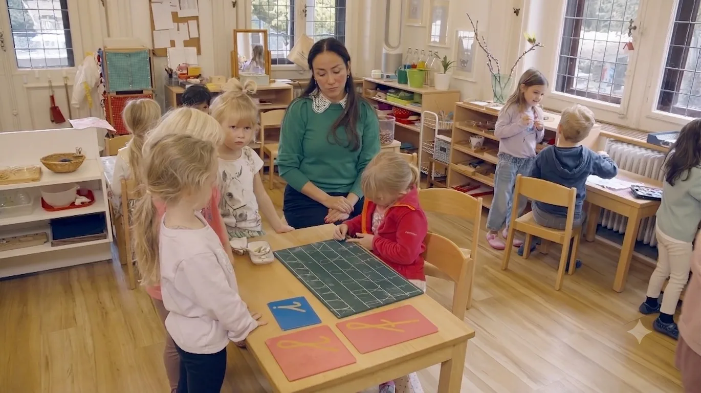 Kinder im Kinderhaus bei der Arbeit